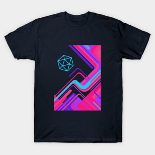 Cyberpunk Retro D20 Dice Tabletop RPG T-Shirt